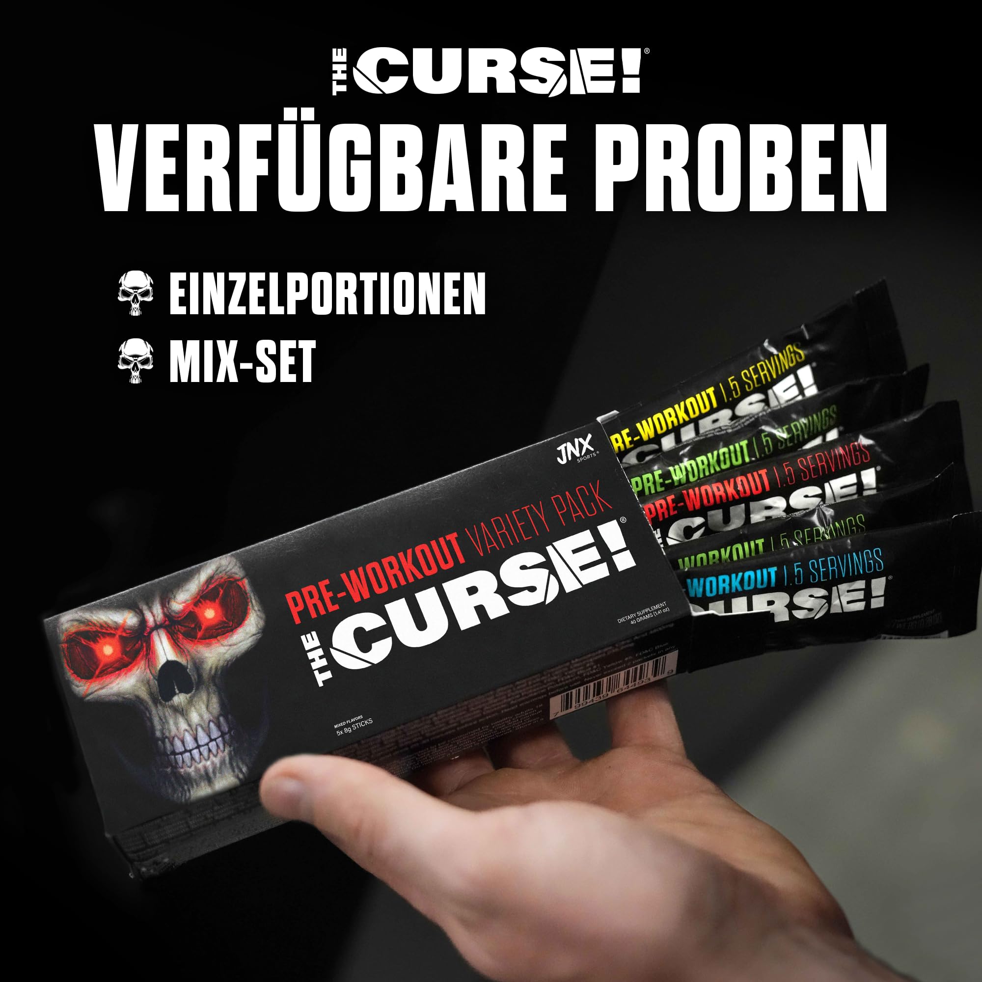 JNX Sports The Curse! Pre-Workout Pulver – Tropensturm, 250 g | Energie, Fokus & Ausdauer-Booster | Beta-Alanin, Kreatin, L-Citrullin, Koffein