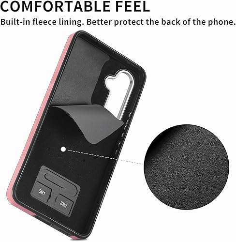 Miniatura 6 de Asuwish Funda tipo cartera compatible con Samsung Galaxy A14M14 5G y protector de pantalla de vidrio templado, soporte para tarjetas, soporte