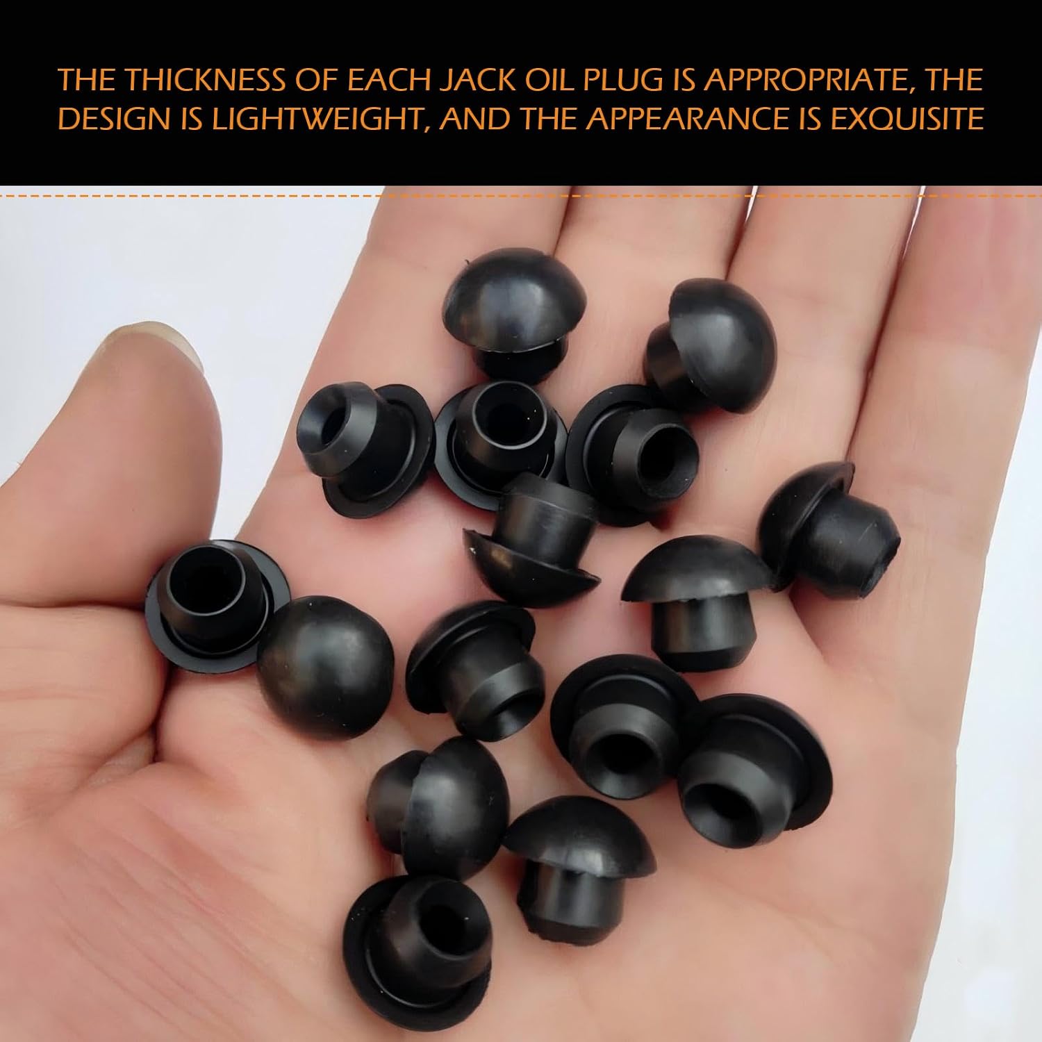 6PCS Bottle Jack Floor Jack Oil Filler Plugs, 9mm Horizontal Jack Plugs Rubber Reservoir Oil Filler Plug, Black Jack Hydraulic Top Pressure Rod, Jack Accessories for Oil Reservoir image 4