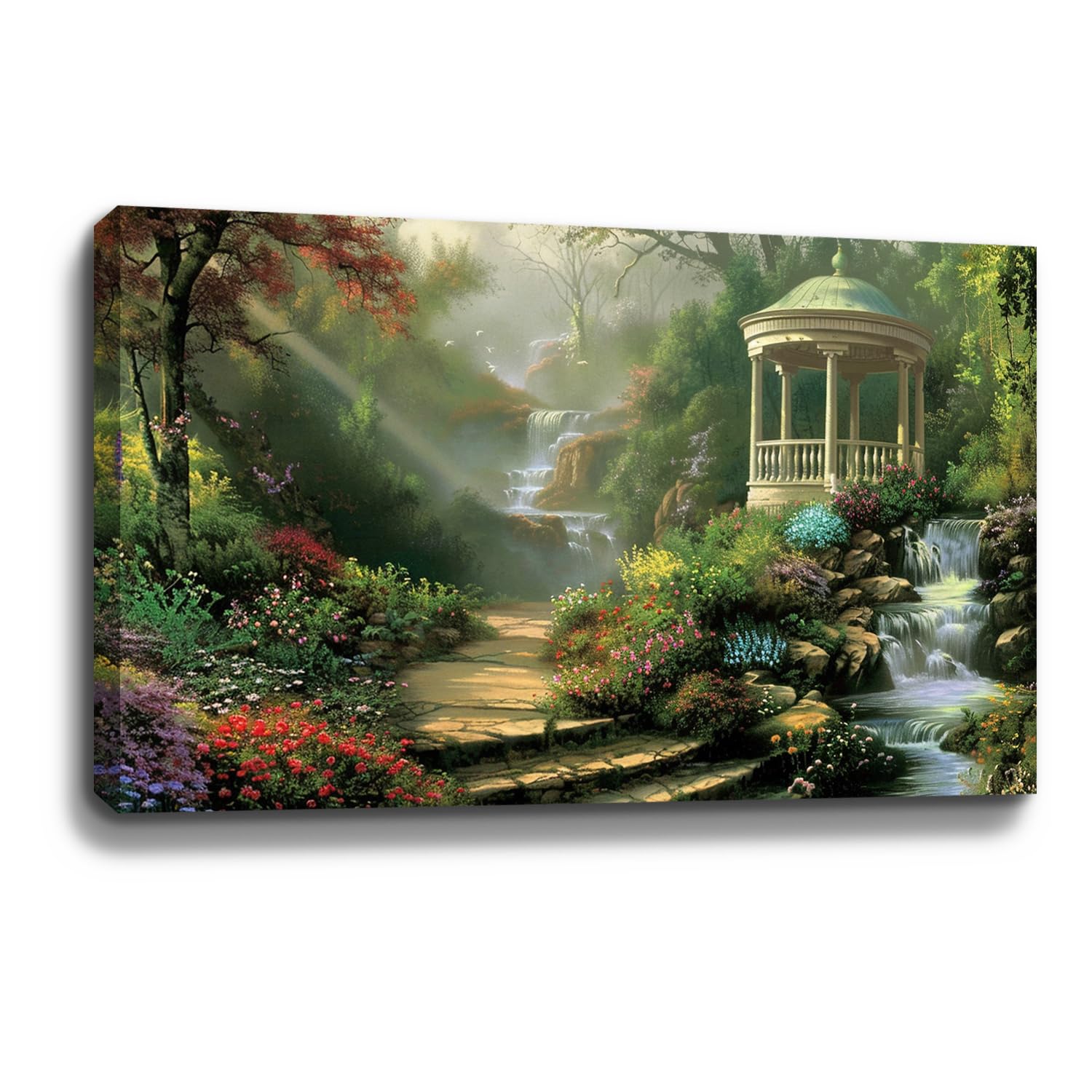 Bohu Arts Sweetheart Gazzebo Thomas Kinkdade Painting Kinkade Wall Art Framed Canvas Art Ready To Hang