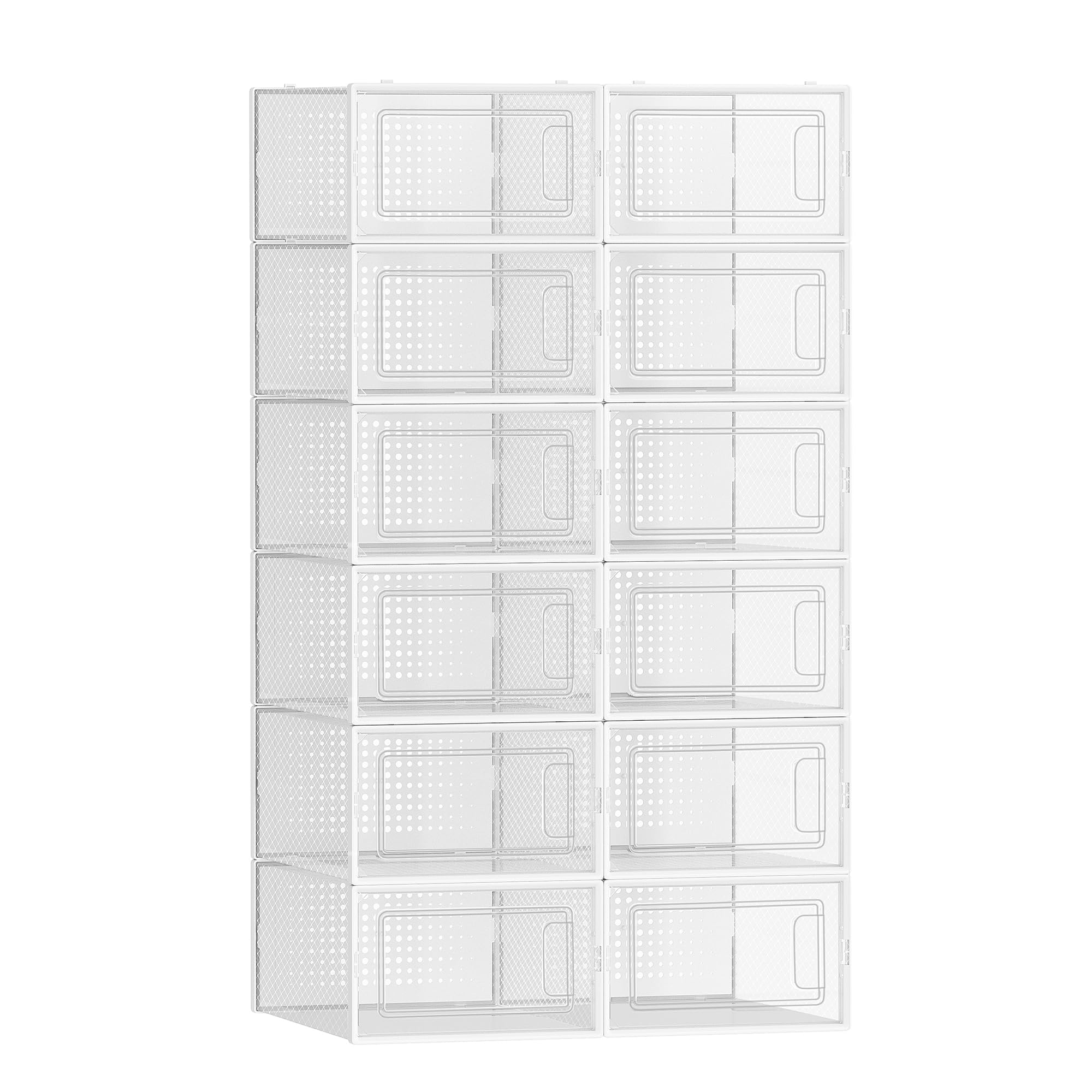 Organiza tus Zapatillas: Juego de 12 Cajas de Almacenamiento Transparentes