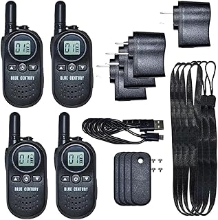 BLUE CENTURY ブルーセンチュリー 国内メーカー 超小型 特定小電力 トランシーバー BC-20 Chanty (シャンティ) 充電器/ベルトクリップ等付属 インカム 総務省技術基準適合商品 技適マーク有 (本体4台セット)