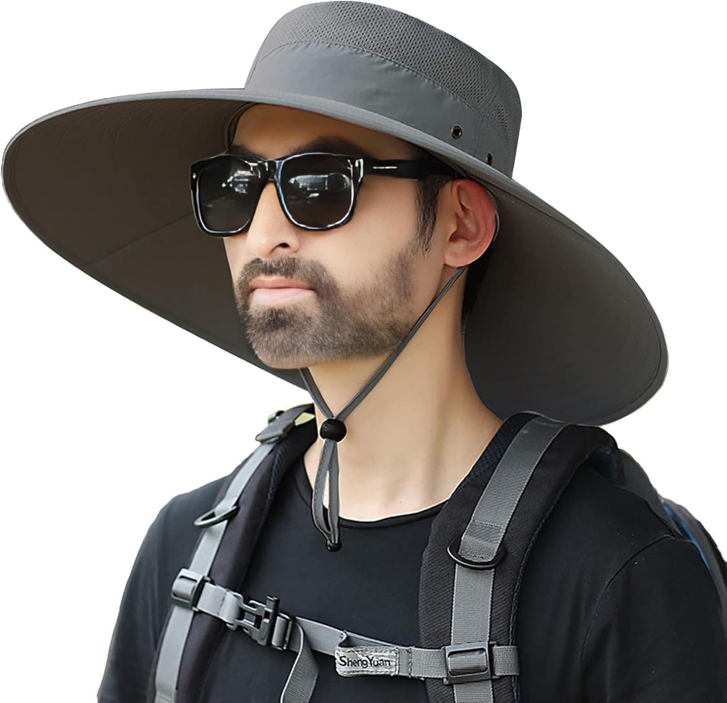 HUAMULAN 6" Super Wide Brim Sun Hats, Men and Women Bucket Hat for Fishing Hiking Garden Lawn Work Safari Camping Outdoor - Image 9