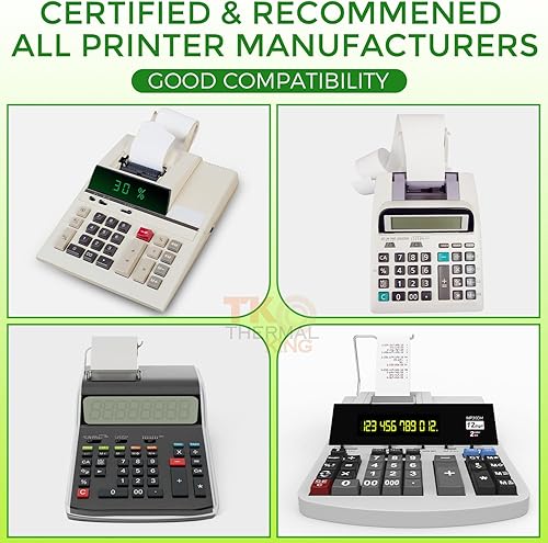 Miniatura 21 de (10 rollos) Papel térmico de 2 1/4 pulgadas x 165 pies, papel de recibo para caja registradora de negocios minoristas, se adapta a la mayoría