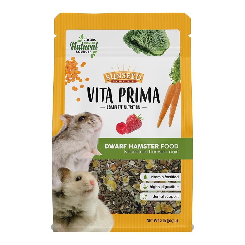 Alimento para Hamster Anão Sunseed Vita Prima com Frutas, Vegetais, Grãos e Sementes 907 g