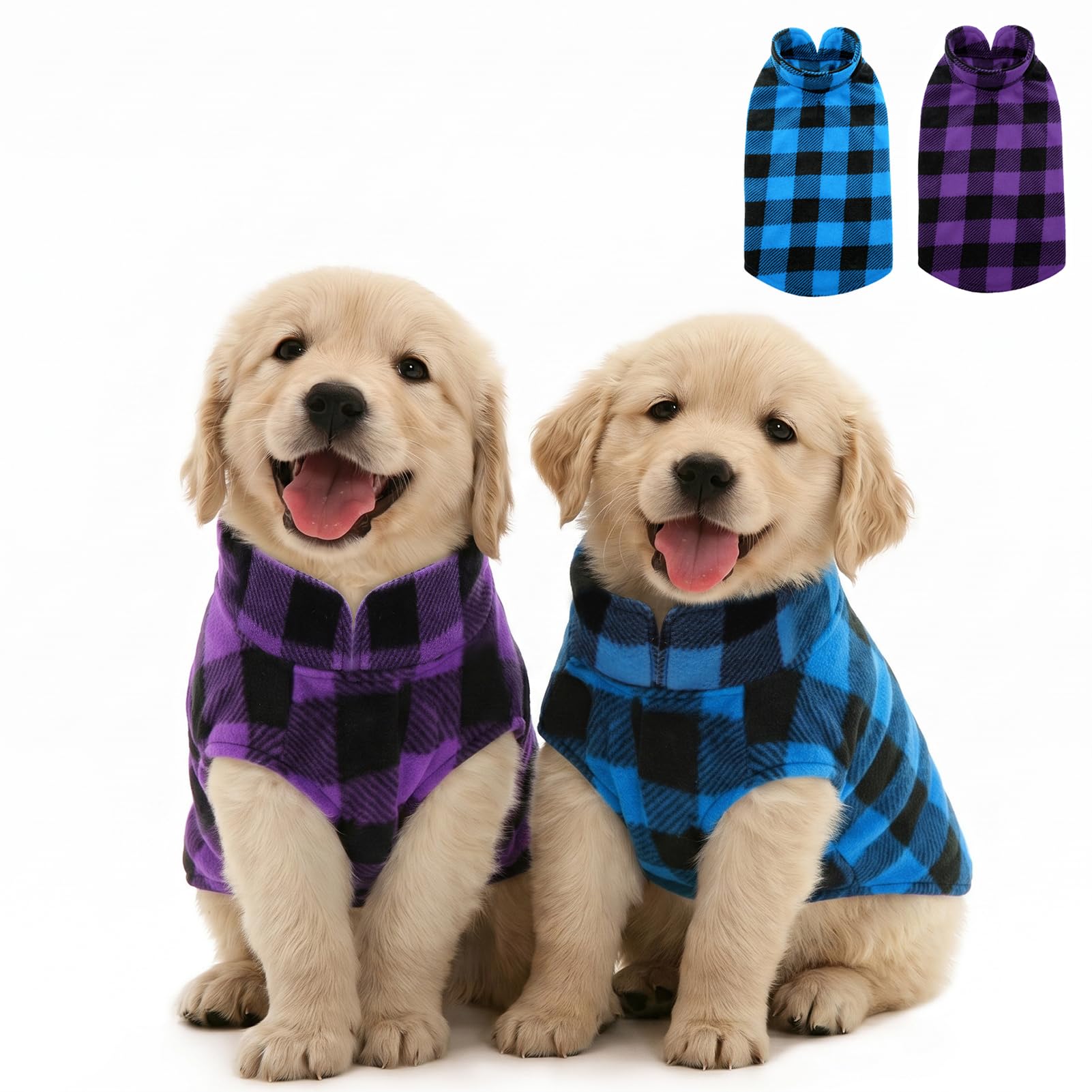 2 Pack Dog Fleece Sweater Dog Pullover Vest Clothes for Extra Large Dogs