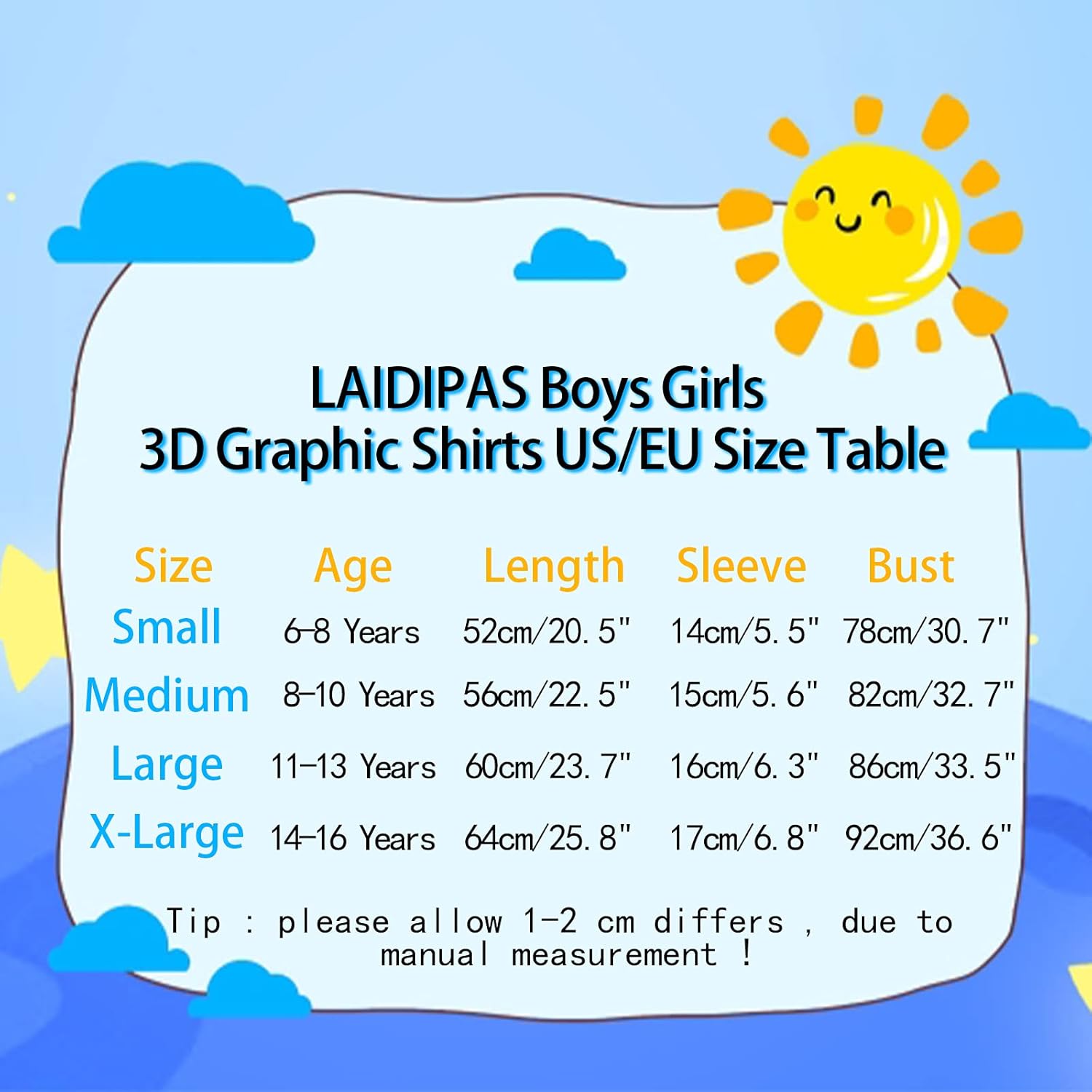 LAIDIPAS Boys & Girls Teens 3D Colorful Graphic Funny Print Shirts for Youth Size 6-16 Years - Image 6