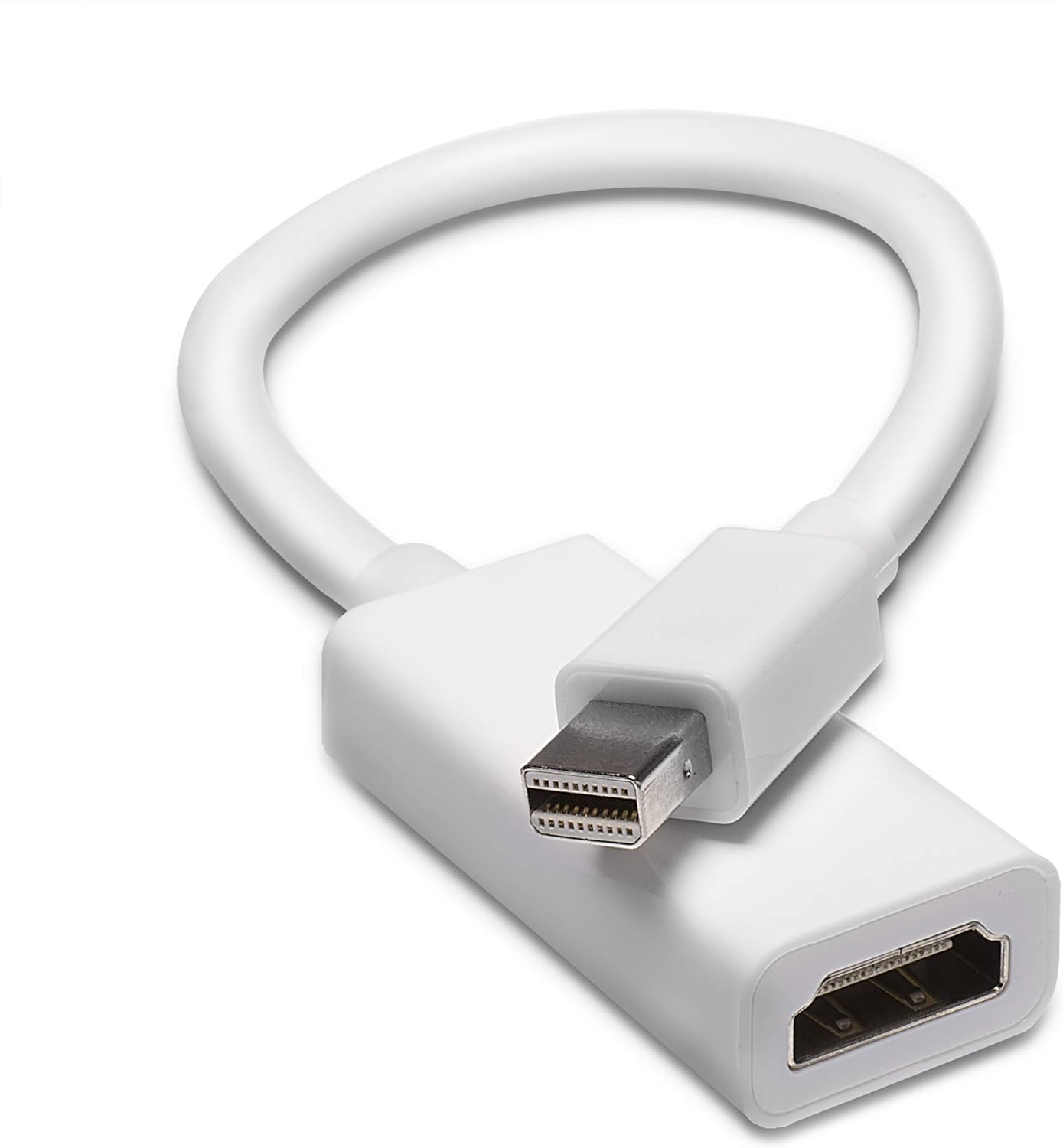 THE CIMPLE CO Mini DisplayPort to HDMI Adapter - Thunderbolt/MiniDP to HDMI Cable Adapter - White, 10 Pack