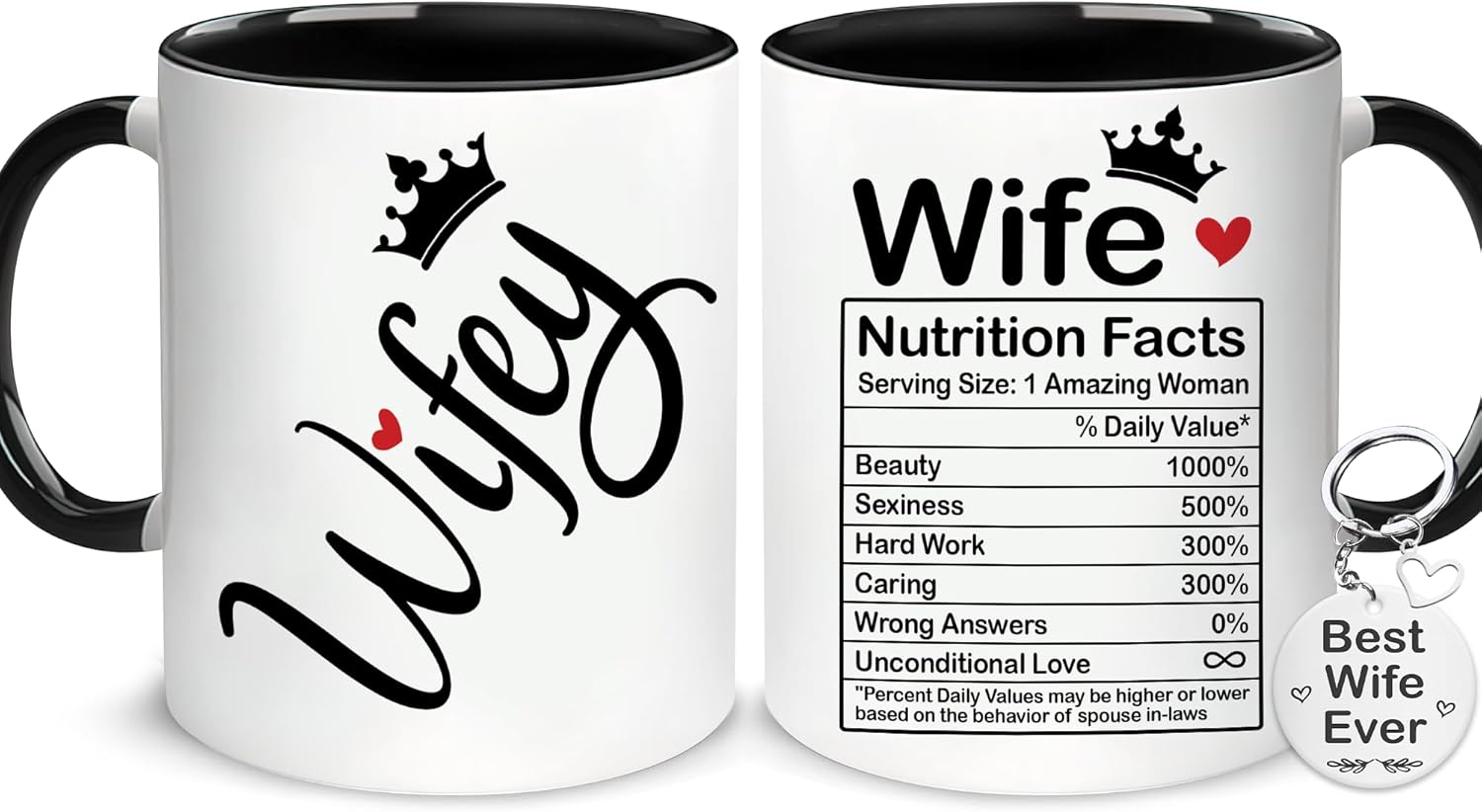 Best Wife Ever Coffee Mug - 11oz Funny Gift For Wife From Husband - Birthday Anniversary Christmas Present