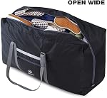 REDCAMP 100L Foldable Extra Large Duffle Bag 31 Inch, Lightweight Travel Duffel Bag with Adjustable Strap for Men Women, Black/Dark Blue/Red