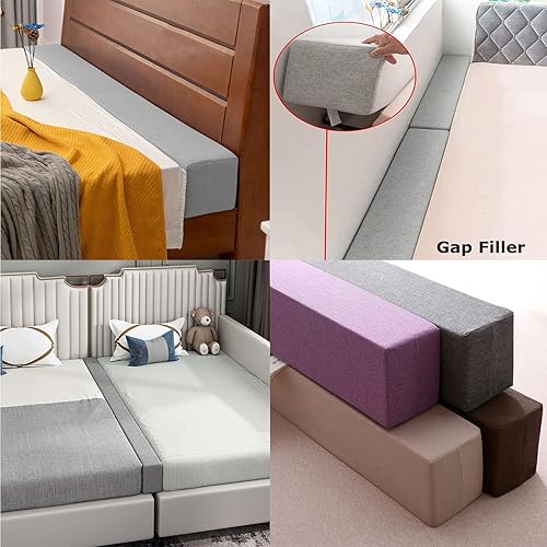 Miniatura 7 de Almohada larga para cabecero, tamaño personalizado, para sofá cama, extensor de colchón de cama suave y cómodo extraíble