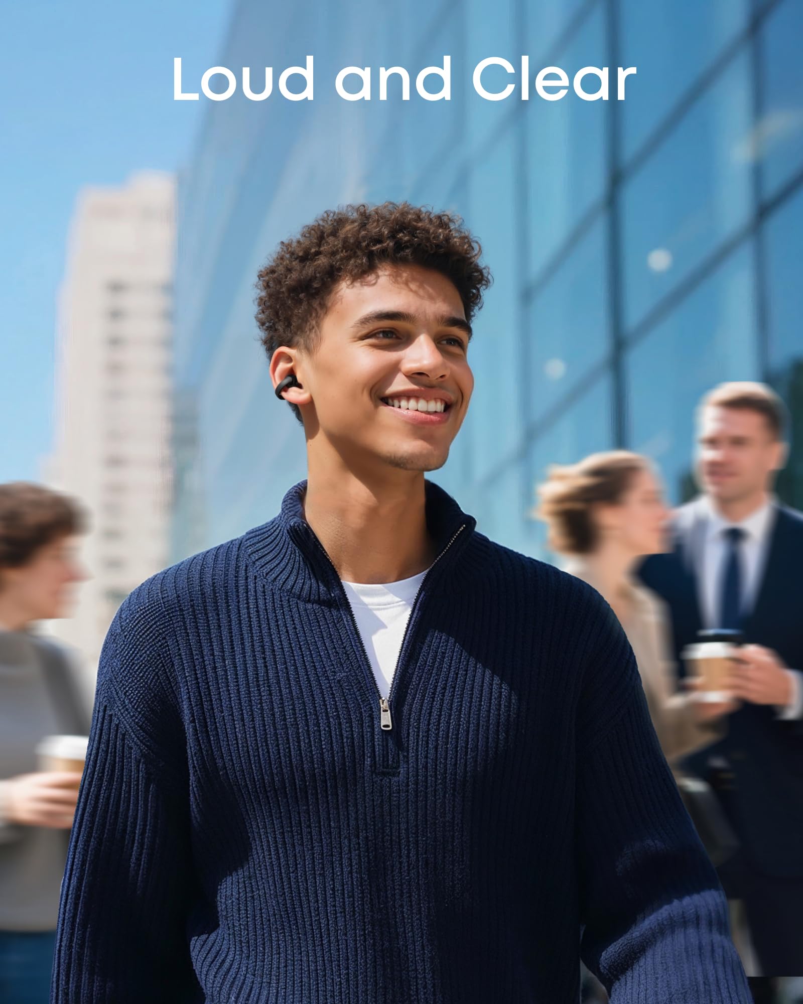 soundcore C50i by Anker, Open-Ear Headphones, Clip-on Earbuds, Ultra-Comfort, FlexiClip Design, 12 mm Drivers for Powerful Bass, AI Clear Calls, 28H Playtime, Secure Fit, Hi-Res, IP55, Bluetooth 6.0 — view 6