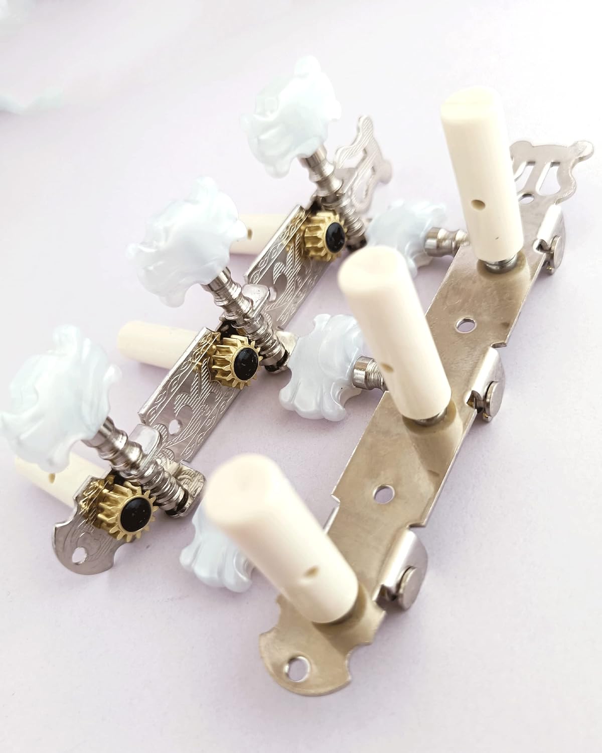 Ubrand A Plate Classical Guitar String Machine Heads Tuning Pegs Keys Tuners Set (2101-GDN02) : Musical Instruments