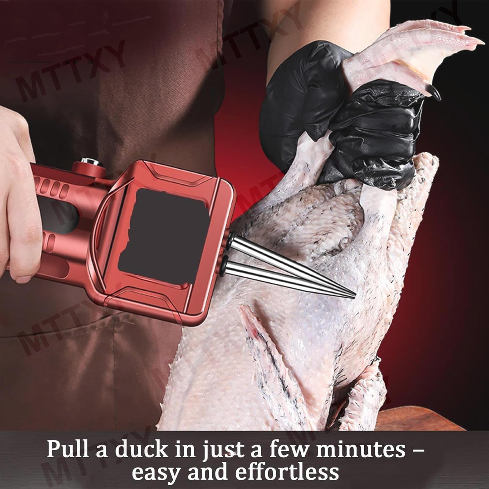 Máquina desplumadora de aves de corral, pavo y pollo, desplumadora manual de 70 W, cabezal cónico de acero inoxidable 304, elimina fácil y rápidamente el plumaje fino de pavos, patos