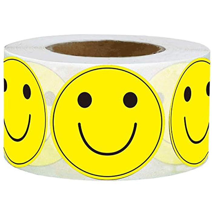 Buy Large Yellow Smiley Face Stickers Happy Face Labels 2" Inch Round