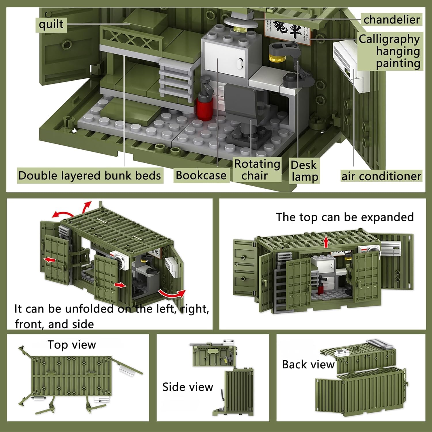 Building Blocks Military Weapon Pack Accessories, Army Equipment Gear Building Toys,Military Weapon Accessories Building Set for Kids Building Toy Set for Boys