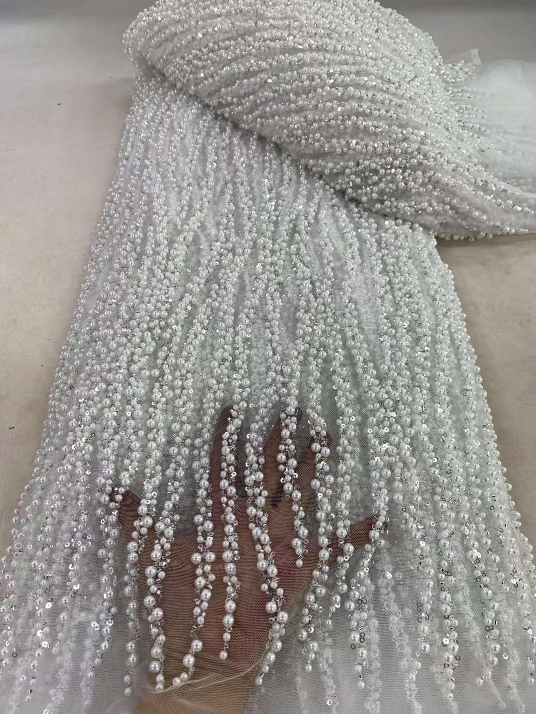 Amazon.com: African Heavy Beaded Lace Nigerian Sequin Pearl Lace