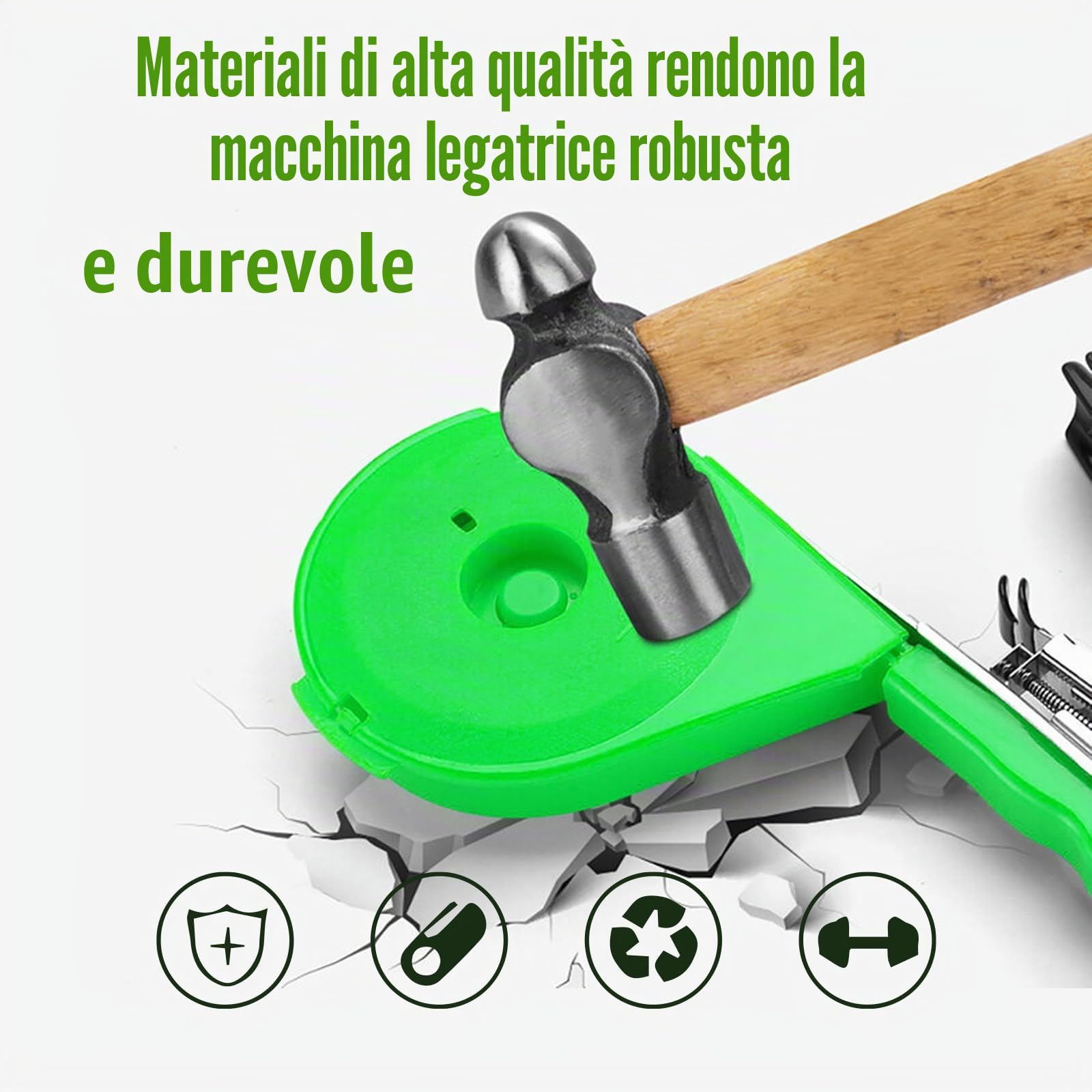 Legatrice per Piante Vigneto Pomodori, Tying Macchina Nastro Strumento Attrezzo da Giardinaggio Tying Macchina Strumento con 20 Rotoli di Nastro ed 1 Scatola di Graffette per Fiori Verdura Vigneto