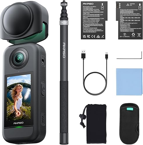 Miniatura 12 de AKASO 360 Cámara de acción resistente al clima de 360° - Video 360 de 5.7K con sensores de 1/2 pulgada de 48 MP, foto 360 de 72 MP, 360-SuperSmooth,
