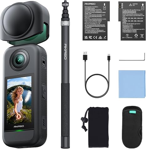 AKASO 360 Action Camera Drone View Combo- 5.7K 360 Video