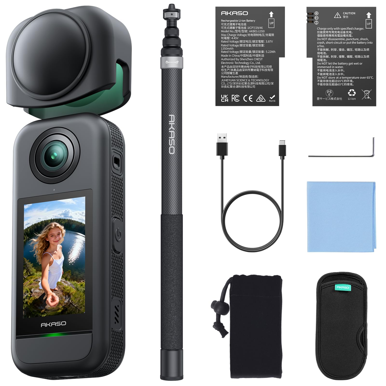 ビデオカメラ akaso360 Amazon.com : AKASO 360 Action Camera - 5.7K 360 Video with 1/2