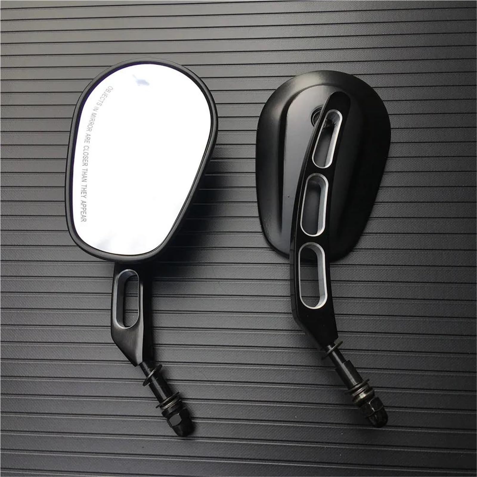 Espejo retrovisor sin vibraciones rosca 8 mm y vástago corto para manillar Harley Dyna