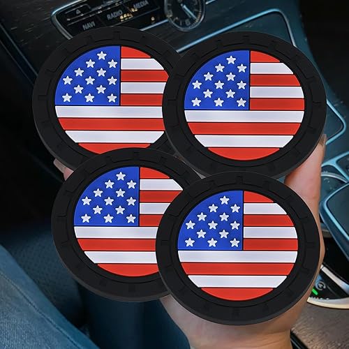 Miniatura 4 de 2 posavasos para automóvil, forro para portavasos de automóvil, funda para portavasos para automóvil, ajuste universal (multicolor)