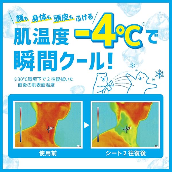 【まとめ買い】シーブリーズ SEA BREEZE アイスシャワーシート フローズンミント 20枚×3個+おまけ 大判 全身 顔 汗 皮脂 テカリ すっきりメントール クール感持続 暑さ対策 - 3