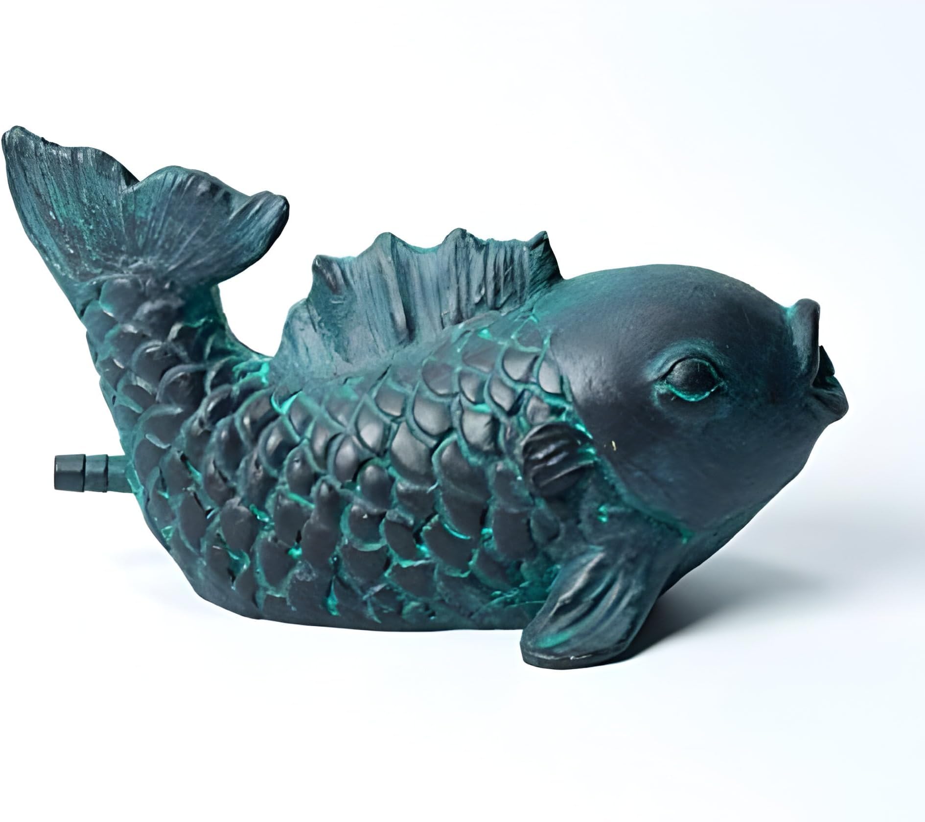 Primrose 10cm Blue Japanese Carp Fish Spout Pond Spitter Fountain Indoor Outdoor Garden Oxygenator Feature