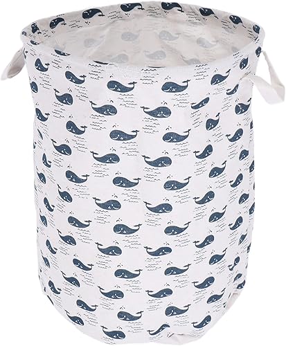 Miniatura 3 de Cesta de lavandería impermeable con patrón de delfín, cestas plegables para ropa sucia, cestas de almacenamiento de gran capacidad para dormitorio,