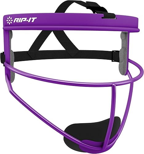 Vista 16 de RIP-IT Máscara facial de sóftbol de defensa original Máscara protectora ligera de campo de sóftbol