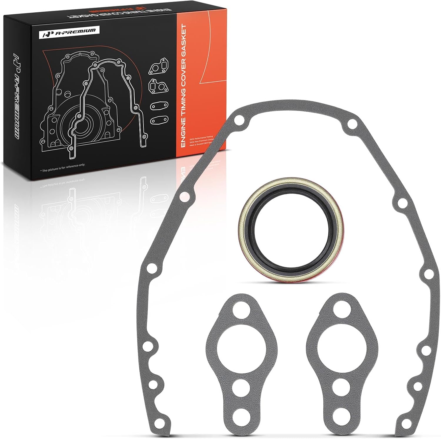 A-Premium Engine Timing Cover Gasket Set Compatible with Chevrolet Blazer 1995, Astro/S10 1992-1995, S10 Blazer 1992-1994 & Oldsmobile Bravada 1992-1994 & GMC Jimmy/Safari/Sonoma 1992-1995, 4.3L