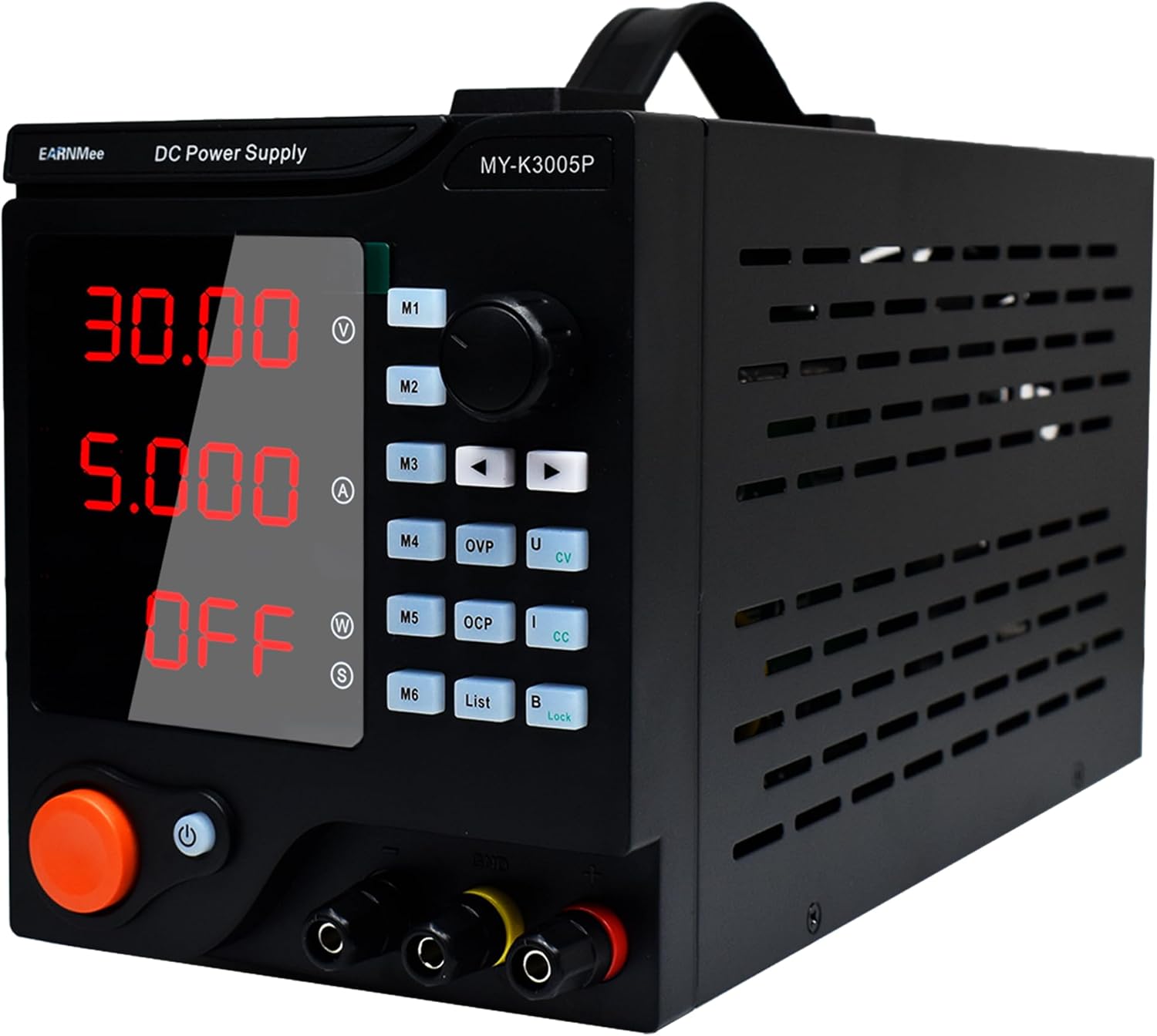 DC Power Supply Variable,30V 5A Adjustable,Programmable DC Power Supply with USB Software, Regulated DC Bench Power Supply with Output Switch High Precision 4-Digit LED Display
