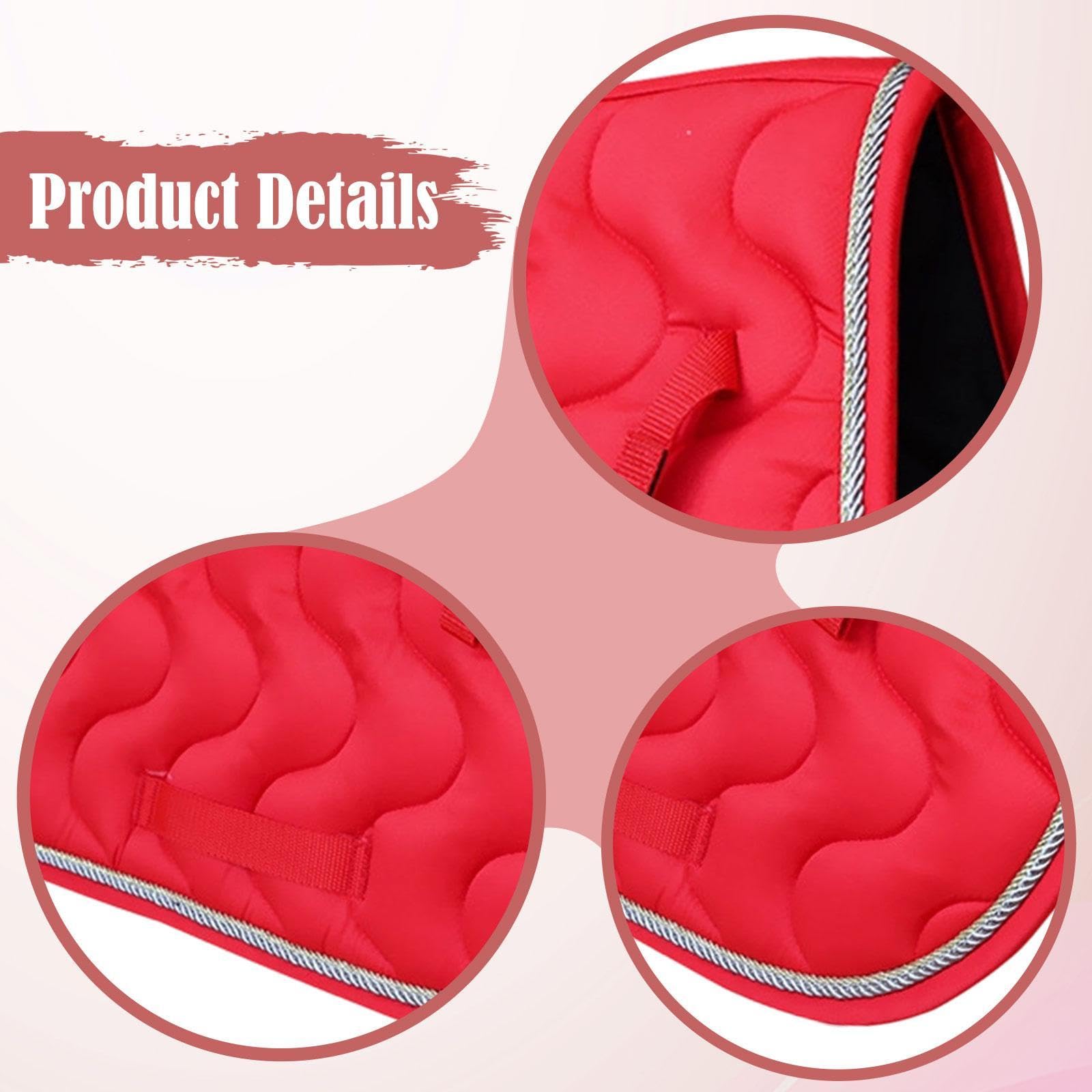 Saddle Pad Cojín Antideslizante para Silla de Montar Material Suave Y Cómodo Función de Absorción de Impactos Adecuado para Entrenamiento Salto