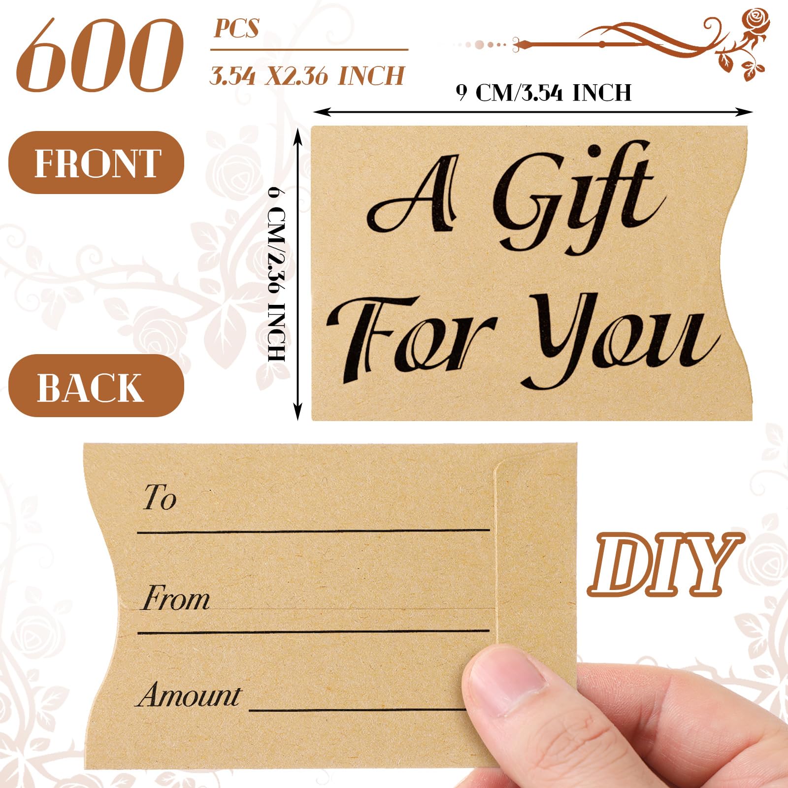 Amazon.com : Yinder 600 Pcs Gift Card Sleeves Thank You Key Card Holder Appreciation Mini Money Cash Envelopes for Blank Hotel Credit Protector Thank You Notes for Business, 3.54 x 2.36 Inches(Brown) : Amazon.com : Yinder 600 Pcs Gift Card Sleeves Thank You Key Card Holder Appreciation Mini Money Cash Envelopes for Blank Hotel Credit Protector Thank You Notes for Business, 3.54 x 2.36 Inches(Brown) :