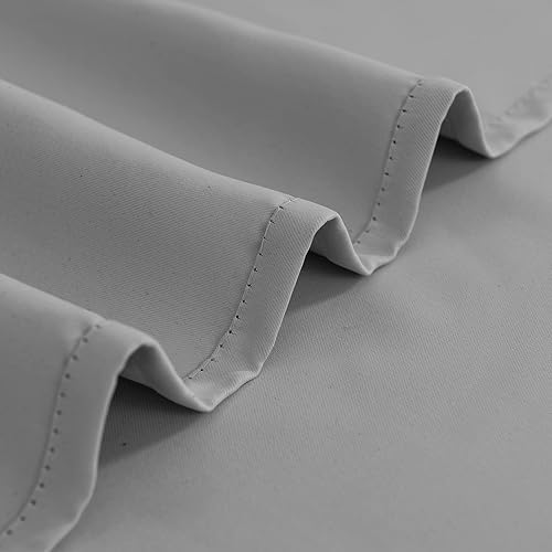 Miniatura 5 de Vangao Cortinas bohemias de lino para cocina, diseño geométrico a rayas, doble capa, bolsillo para barra, tratamiento de ventana, 18 pulgadas, 1