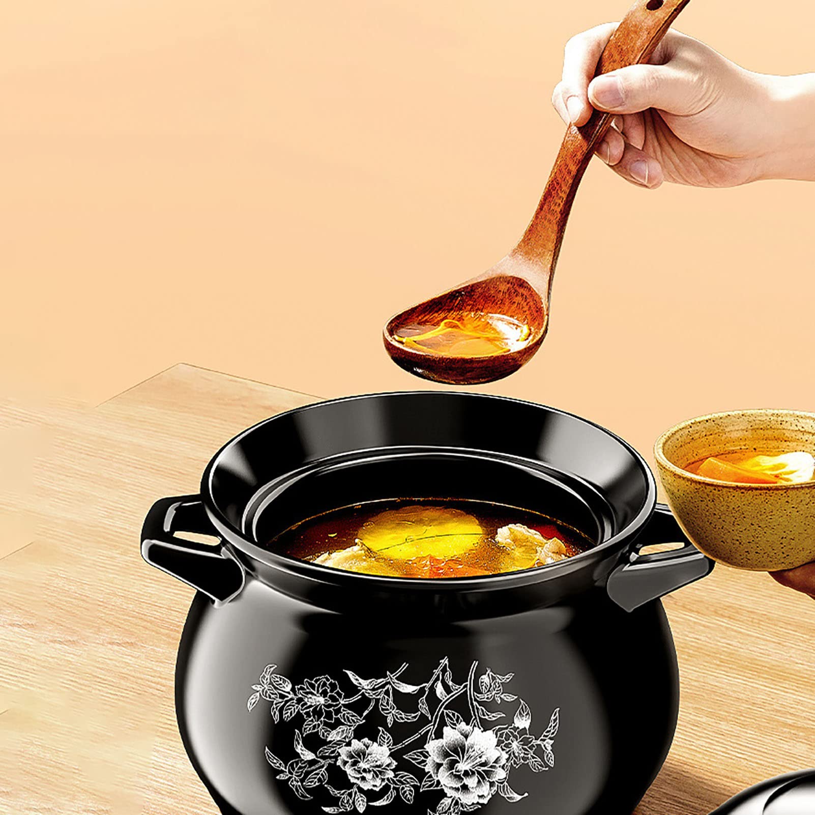 Ceramiczna zapiekanka z pokrywką, Great for Gas, Electric, Halogen, Ceramic And Induction Cooktops(3L)