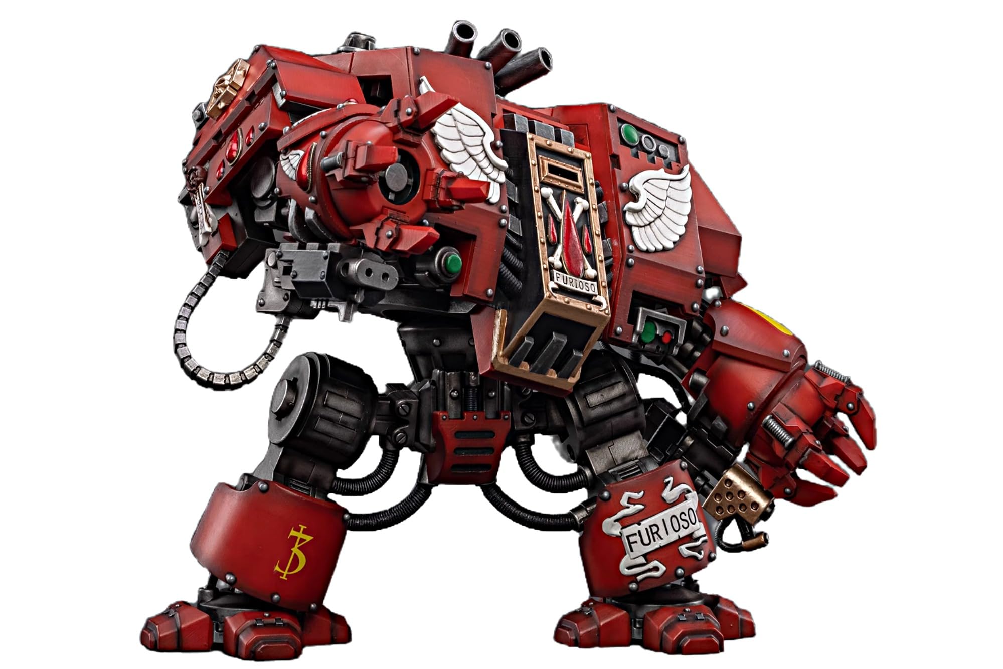 JOYTOY Warhammer 40K 1/18 Action Figure Space Marines Blood Angels Furioso Dreadnought Brother Samel modello da collezione