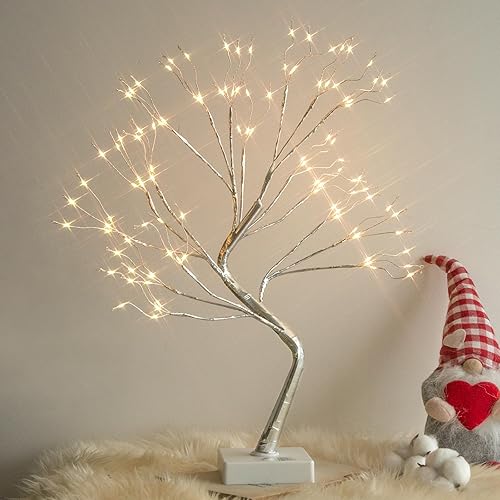 Miniatura 9 de PEIDUO Luz de árbol bonsái de mesa, lámpara de árbol de 108 LED para decoración de habitación, árbol de luz de hadas con 9 modos y temporizador,