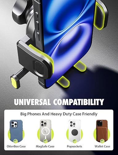 Miniatura 4 de Bracketron OneClick - Soporte universal para teléfono celular con ventosa, soporte de teléfono celular con rotación de 360 grados para iPhone,