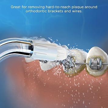 Replacement Tips for Waterpik Water Flosser (2 Classic Jet Tips + 2 Orthodontic Tips + 2 Plaque Chaser Tips+ Storage Case Combo)