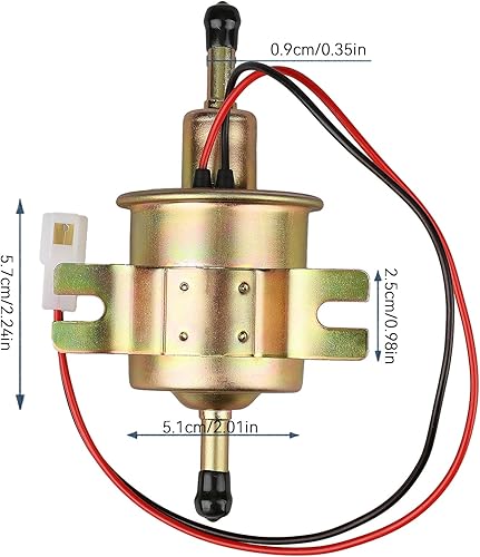 Miniatura 3 de Bomba de combustible eléctrica de 12 V, universal, baja presión, transferencia de 12 voltios, bomba de combustible en línea para cortacésped,