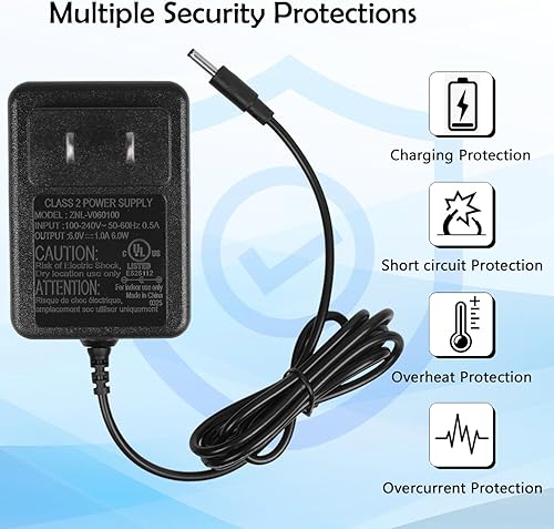 Miniatura 4 de Cargador de 6 V para juguetes de paseo – Compatible con Kidzone, coches de parachoques, Flybar, la mejor opción de autos, adaptador universal de 6 V