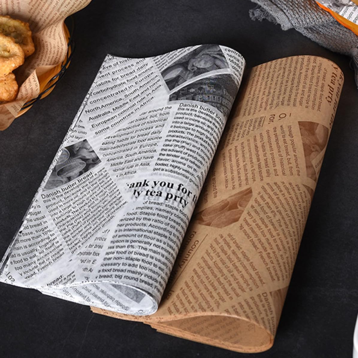 Operitacx Papel para Hornear Blanco de 500 Piezas, Resistente al Aceite y Envoltura para Alimentos, Adecuado para Sandwiches y Frituras en Casa