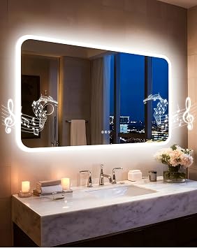 LUVODI Rectangular LED Bathroom Mirror Smart Vanity Mirror 27.6x39.4 inch