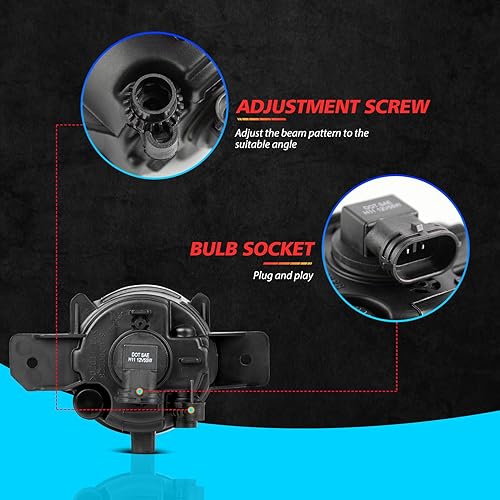 Miniatura 5 de Luces antiniebla para Nissan Altima 2007-2018, Maxima 2007-2014, Pathfinder 2013-2016, Versa 2012-2019, kit de repuesto Sentra 2004-2019 para Rogue