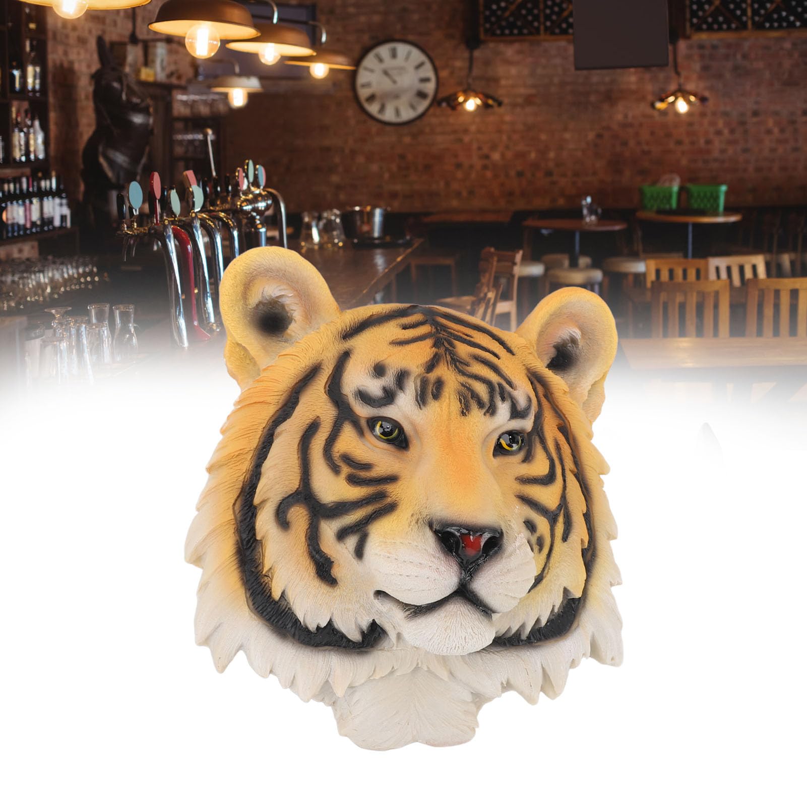 3D Tierkopf-Statue Schwarzer Leopard – Wanddekoration Aus Harz Für Wohnzimmer, Bar & Mehr