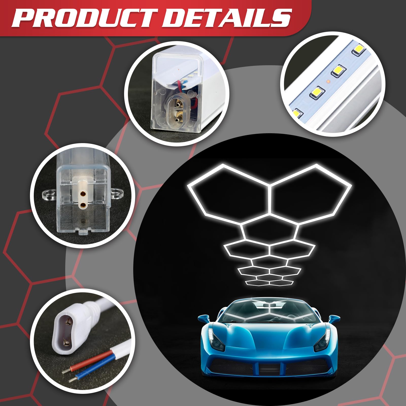 ライト・ランタン gara works/cubicle GOSLARLIT Customsize Hexagon Led Garage Lights for Workshop Gym