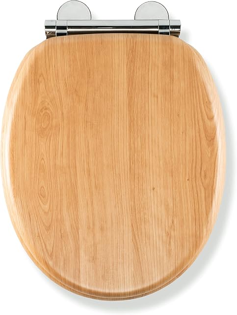 Croydex WL605076H Toilet Seat, Light Oak Effect, One Size
