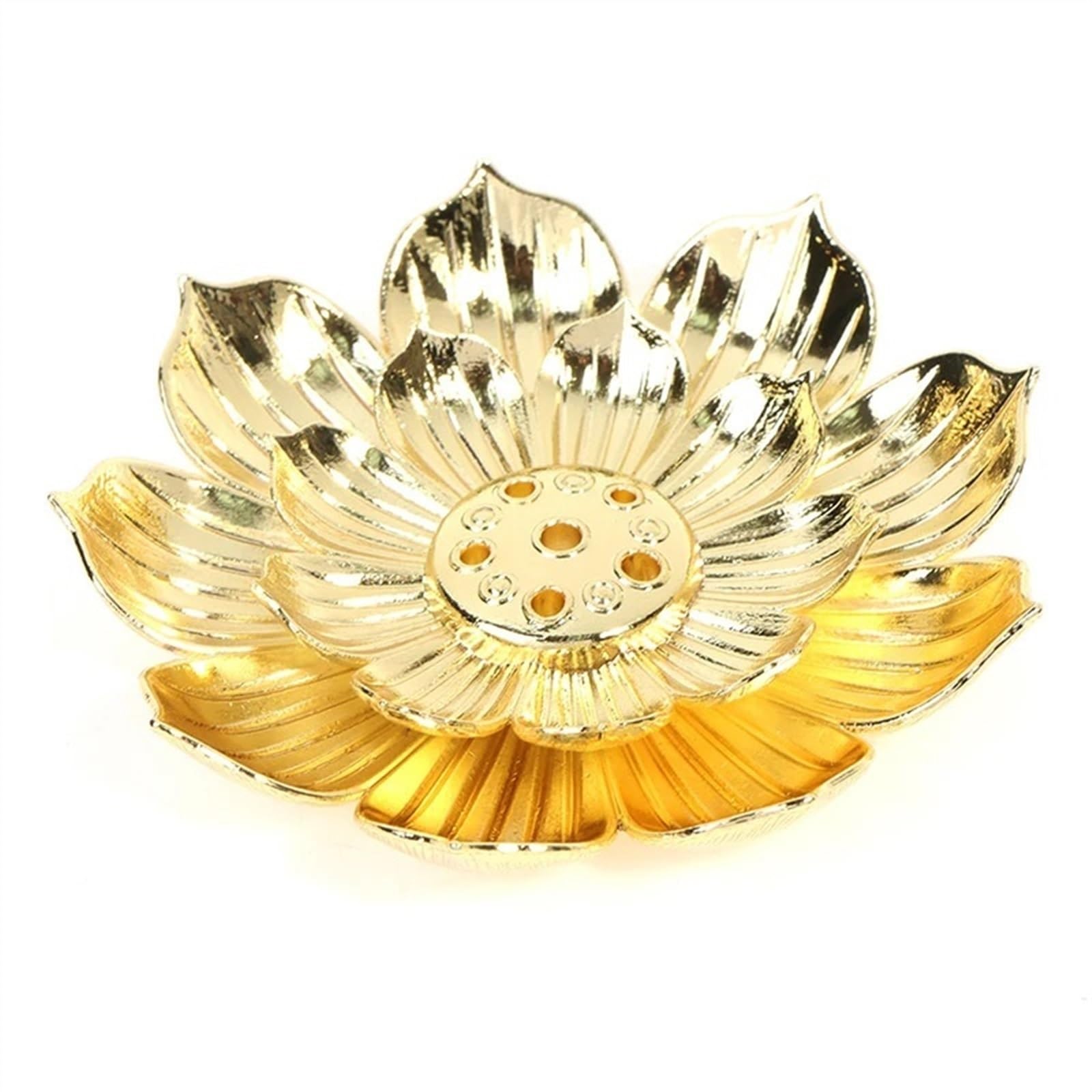 Plaque d'encens en alliage de Lotus pour décoration bouddhiste